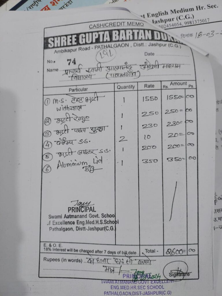 एक बार फिर से विवादों के घेरे में स्वामी आत्मानंद विद्यालय 2 IMG 20240320 WA0222
