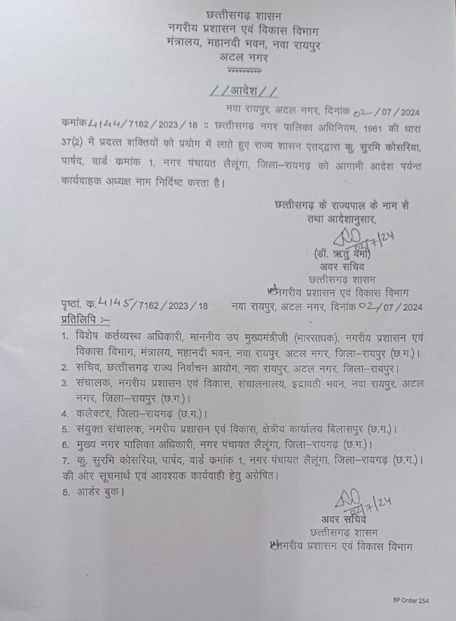 नगर पंचायत को 9 महीने बाद मिला कार्यवाहक अध्यक्ष 2 IMG 20240703 WA00532