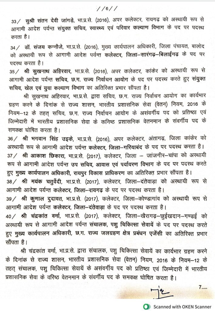 साय सरकार ने किया बड़ा सर्जरी , 41 आईएएस अफसरों का किया तबादला 8 Screenshot 2025 04 20 09 21 08 82 e2d5b3f32b79de1d45acd1fad96fbb0f