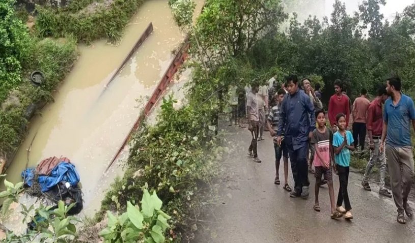 नाला में गिरा ट्रक .. चालक की तलाश जारी 1 4558248